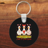 Just A Lovely Goose Coffee Funny Valentine Silly G Schlüsselanhänger (Vorderseite)