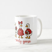 Just a Lovely Goose Cute Goose Coffee Mug Kaffeetasse (VorderseiteRechts)