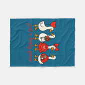 Just A Lovely Goose Cute Nk Silly Goose Valentine' Fleecedecke (Vorderseite (Horizontal))