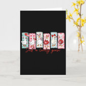 Just A Lovely Goose Cute Pink Silly Goose Valentin Karte (Gelbe Blume)