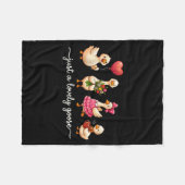 Just A Lovely Goose Cute Silly Goose Valentine's D Fleecedecke (Vorderseite (Horizontal))