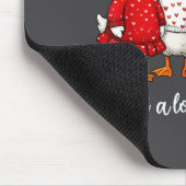 Just A Lovely Goose Cute Silly Goose Valentine's D Mousepad (Ecke)