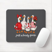 Just A Lovely Goose Cute Silly Goose Valentine's D Mousepad (Mit Mouse)