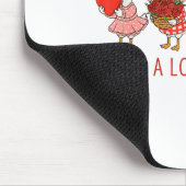 Just A Lovely Goose Valentines Day Cute Heart Goos Mousepad (Ecke)