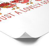 Just A Lovely Goose Valentines Day Cute Heart Goos Poster (Ecke)