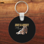 Just A Lowkey Chill Dude Cute Raccoon Funny Meme Schlüsselanhänger (Vorderseite)