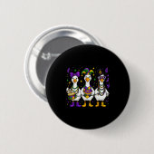 Just A Mardi Goose Funny Mardi Gras Silly Goose Me Button (Vorne & Hinten)