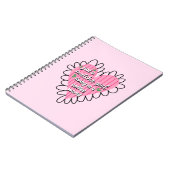 Just a Matcha Girl Heart Aesthetic – Pink Cute  Notizblock (Linke Seite)