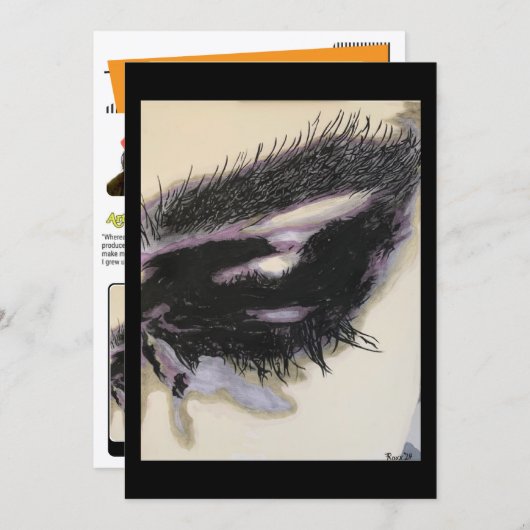 ‘Just a Memory’ Painting on a Small-Scale Print Einladung (Vorne/Hinten)