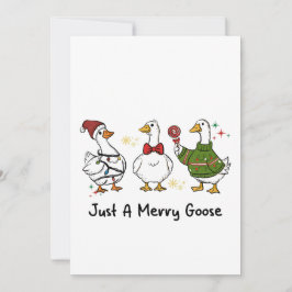 Just A Merry Goose Festive Holiday Design Einladung
