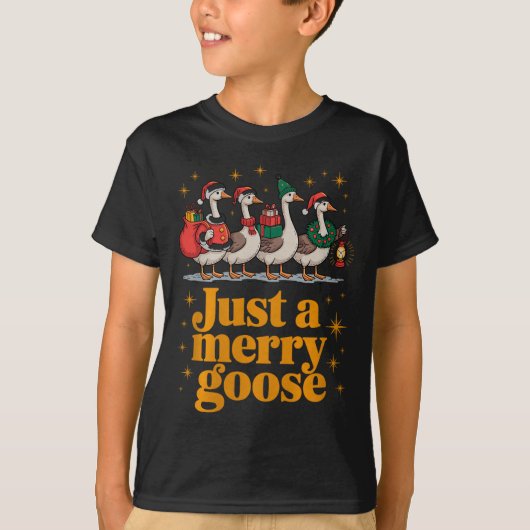 Just A Merry Goose Funny Christmas Premium Tri-ble T-Shirt (Vorderseite)