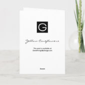 Just a Note Card/Yellow Coneflowers Karte (Rückseite)