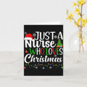 Just A Nurse Who Loves Christmas Rn Nursing Christ Karte (Gelbe Blume)