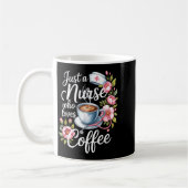 Just A Nurse Who Loves Coffee Funny Nursing Design Kaffeetasse (Links)
