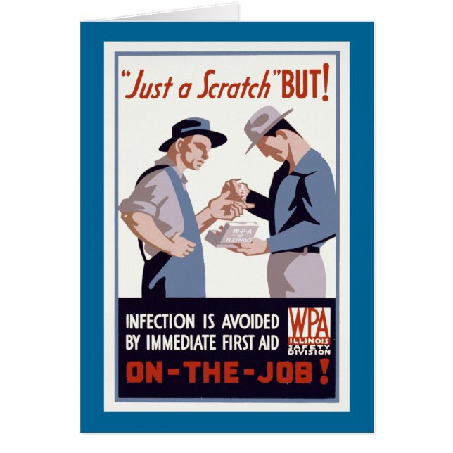 "Just a Scratch" Erste Hilfe Poster (Vorne)