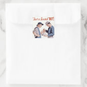 "Just a Scratch" Erste Hilfe Poster Quadratischer Aufkleber (Tasche)