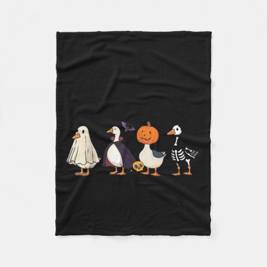 Just A Soky Goose Skeleton Witch Pumpkin Ghost Hal Fleecedecke (Vorderseite)