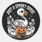 Just A Spooky Goose Halloween Sticker – Cute Funny (Vorderseite)