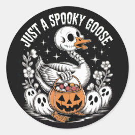 Just A Spooky Goose Halloween Sticker – Cute Funny