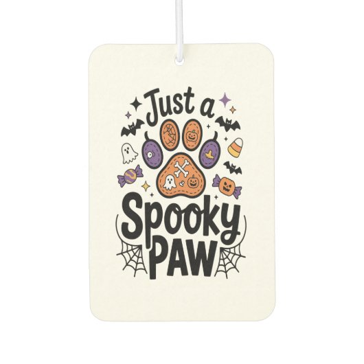Just A Spooky Paw PNG, Dog Halloween Autolufterfrischer (Vorderseite)