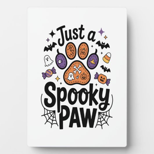 Just A Spooky Paw PNG, Dog Halloween Fotoplatte (Vorderseite)
