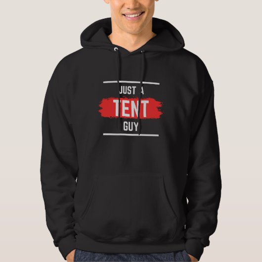 'Just a TENT Typ' Typografie, Hochzeit, lustig Hoodie (Vorderseite)