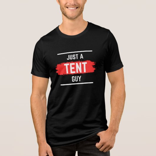 'Just a TENT Typ' Typografie, Hochzeit, lustig Tri-Blend Shirt (Vorderseite)