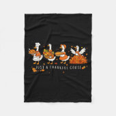 Just A Thankful Goose Funny Silly Goose Thanksgivi Fleecedecke (Vorderseite)