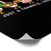 Just A Thankful Goose Silly Thanksgiving Fall Poster (Ecke)