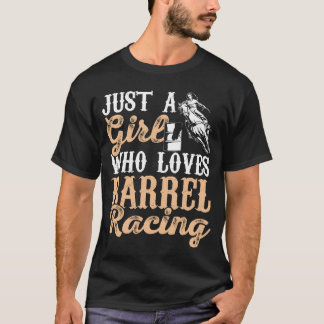 Just A Who Lieben Barrel Racing Rodeo Pferd Vintag T-Shirt