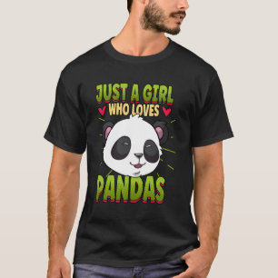 Just A Who Lieben Pandas Panda T-Shirt