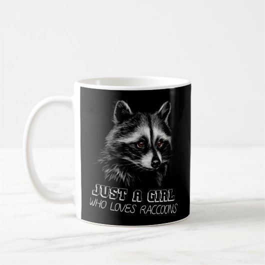 Just A Who Lieben Raccoons Kaffeetasse (Links)