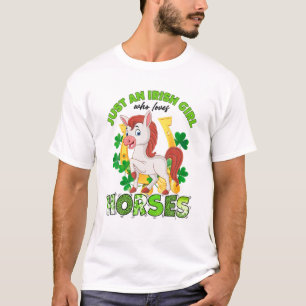 Just an Irish Girl Who Liebe Roses Lucky St Patri T-Shirt