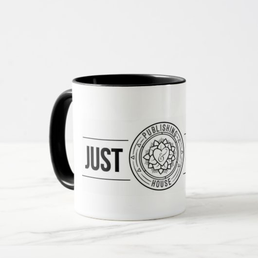 Just and Sinner Publishing Tasse (Vorderseite Links)