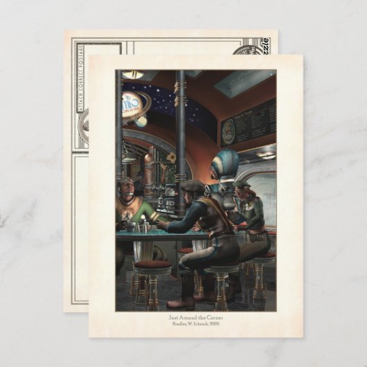 "Just Around Around" Postcard Postkarte (Vorne/Hinten)