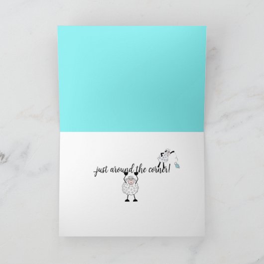 "Just around the corner" Danke Karte (Innenseite)