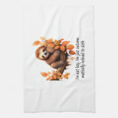 Just Autumn Matically Inclined to Sloth Geschirrtuch (Vertikal)