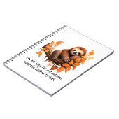 Just Autumn Matically Inclined to Sloth Notizblock (Linke Seite)