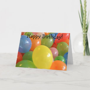 Just Balloons - Happy Birthday Card Karte