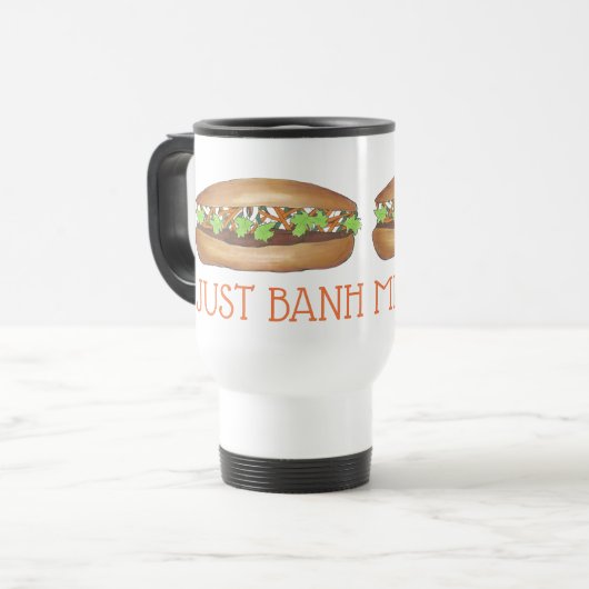 Just Banh Mi (zwischen mir) und Sie Schweinefleisc Reisebecher (Vorderseite Links)