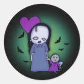 Just Batty Runder Aufkleber (Vorderseite)