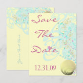 Just Beachy Wedding Ankündigungspostkarte (Vorne/Hinten)