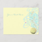 Just Beachy Wedding Ankündigungspostkarte (Rückseite)