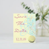 Just Beachy Wedding Ankündigungspostkarte (Stehend Vorderseite)