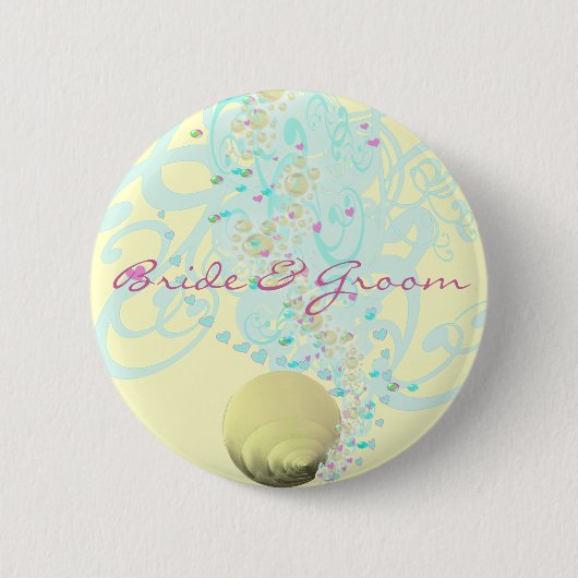 Just Beachy Wedding Button (Vorderseite)