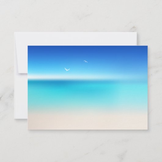 Just Beachy Wedding RSVP Template (Rückseite)