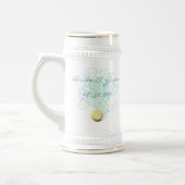 Just Beachy Wedding Stein mit Muschel und Wirbel Bierglas (Links)