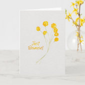 Just Because Yellow Billy Buttons Watercolor Karte (Gelbe Blume)
