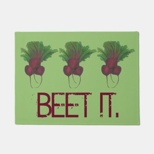 Just Beet (Beat) Es Funny Red Beets Garden Veggie Fußmatte (Vorderseite)