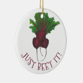 Just Beet (Beat) Es Funny Red Beets Garden Veggie Keramikornament (Rechts)